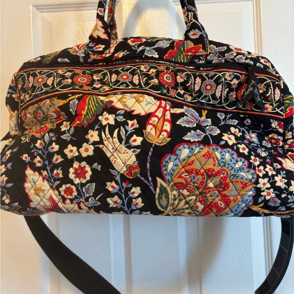 Vera Bradley Black Floral Travel Bag - Picture 4 of 6
